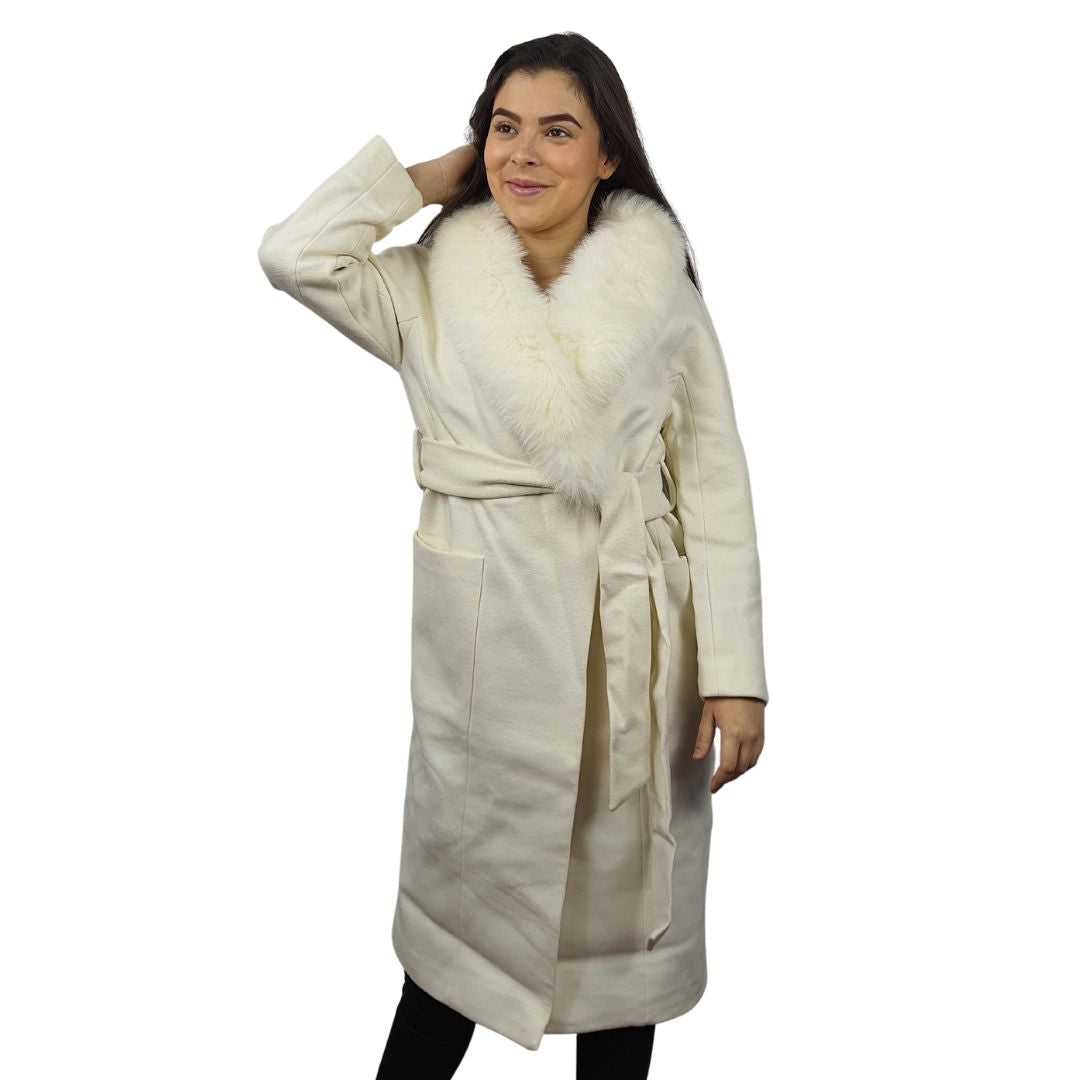 Tapado Vero Moda Blanco Style SMOOTH 9/10 WOOL COAT(VMC-NL)