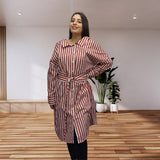 Vestido Vero Moda Ocre Rojo Style RITA L/S SHIRT DRESS(SL)