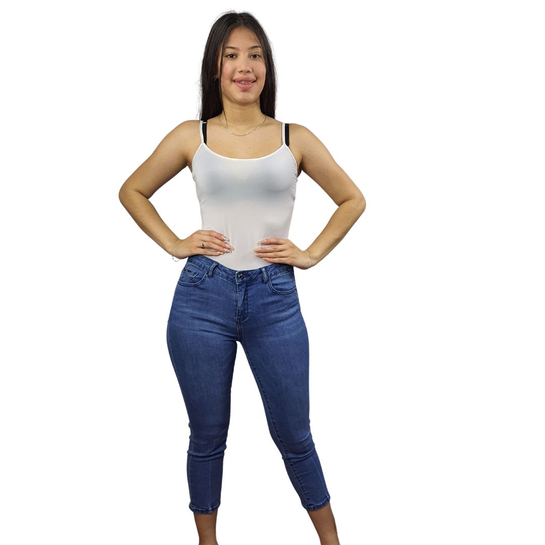 Jeans Vero Moda Azul Claro Style ILLUSION 7/8 MW SLIM JEANS(SL)