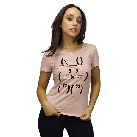 Polera Vero moda Rosado  Style SMILE S/S TOP(MP)