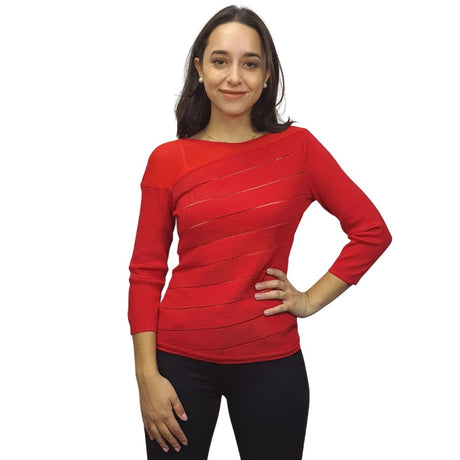 Sweater Vero moda Rojo  Style UEY L/S KNIT(VMC-UM)