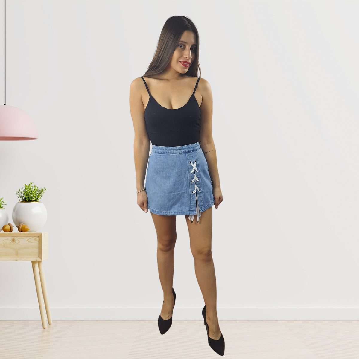 Short Vero Moda Azul Claro Style GRATITUDE HW DENIM SHORTS(DR)