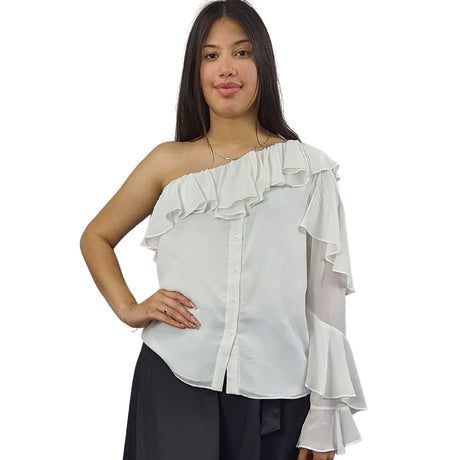 Blusa Vero Moda Blanco Style DARYAN SOLID L/S SHIRT CL1(BJ)