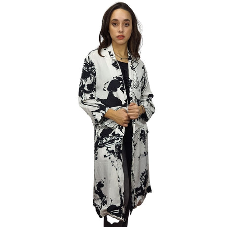 Blazer Vero Moda Blanco y Negro Style PAINTY LOLITA 3/4 BLAZER(VMC-NE-EC-3)