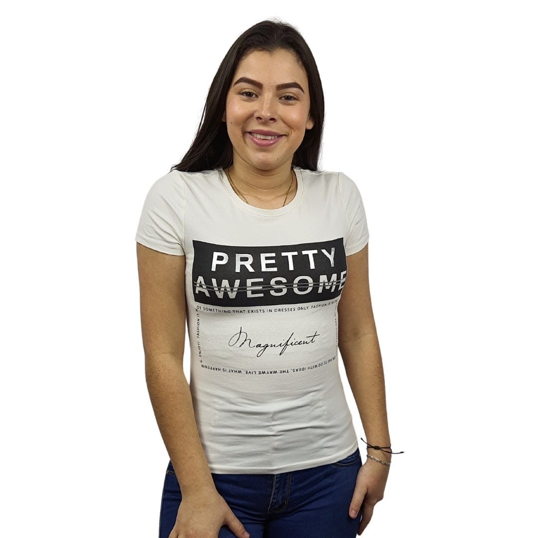 Polera Vero Moda Blanco Style GINA S/S TOP(MP)