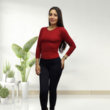 Blusa Vero Moda Burdeo Style ZENE 3/4 TOP(HH)