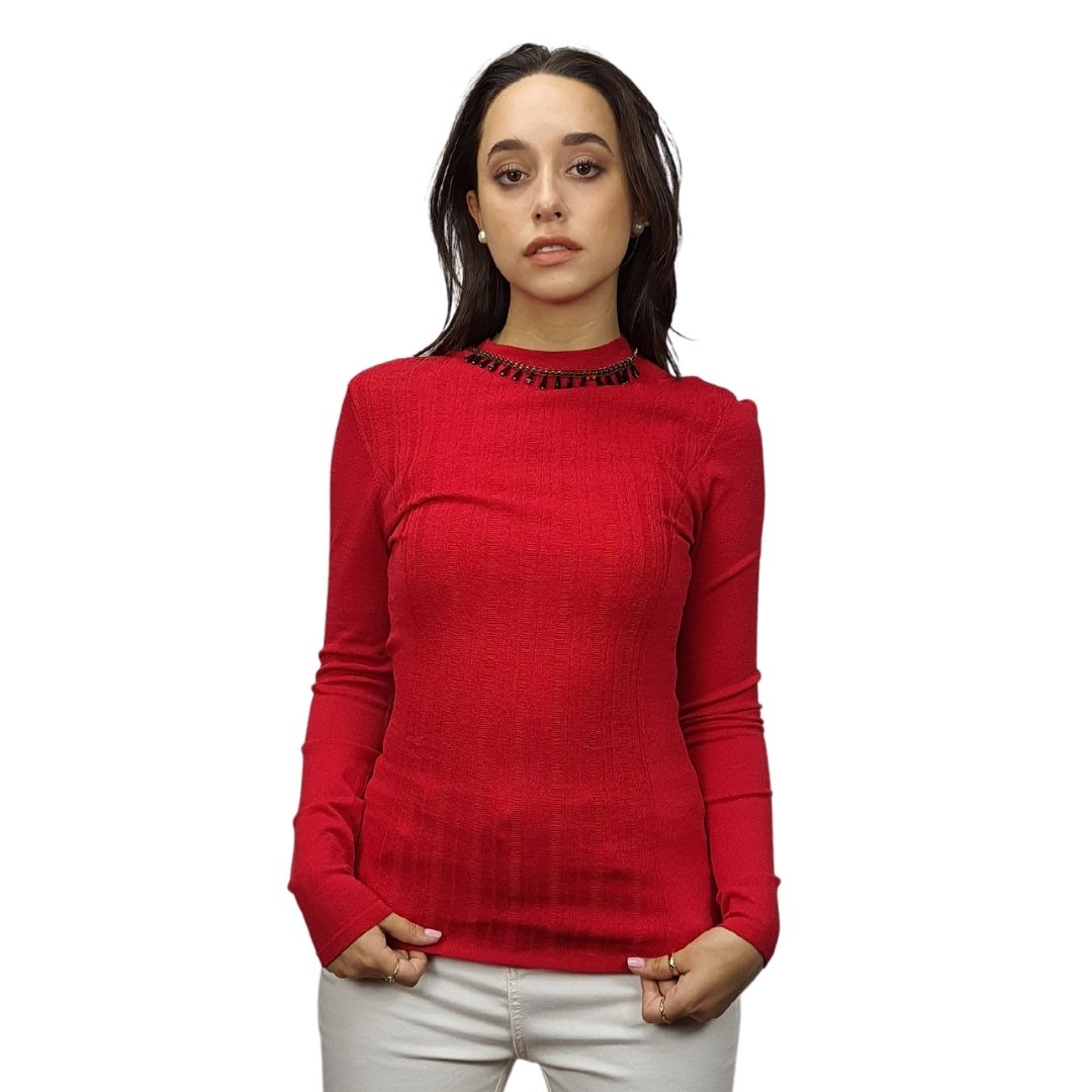 Sweater Vero moda Rojo  Style LIKE L/S KNIT(VMC-BT)
