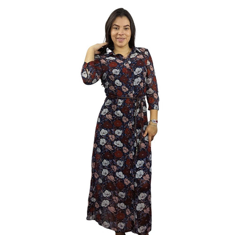 Vestido Veromoda Azul Style KRISTEN 3/4 LONG SHIRT SET(RN)