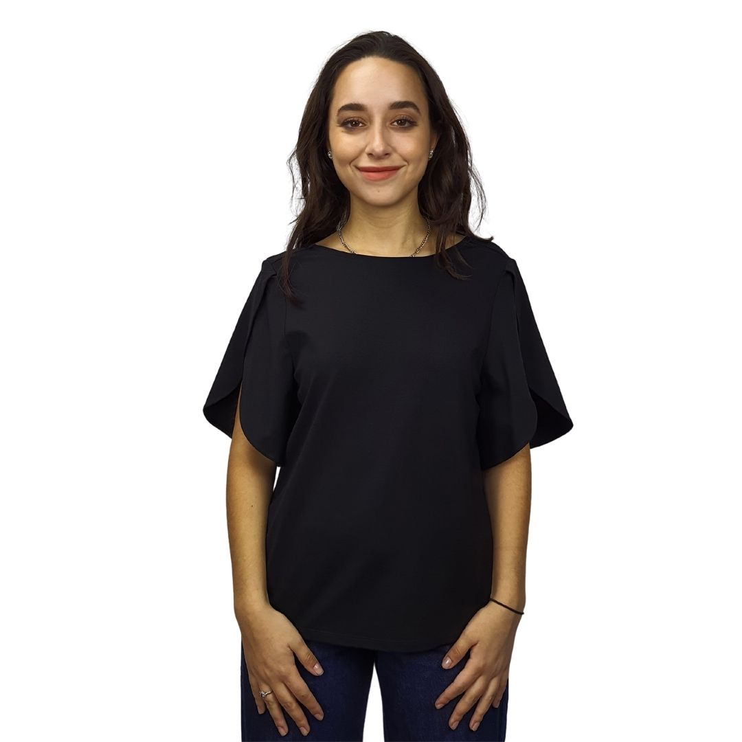 Blusa Vero Moda Negro  Style RAE S/S JERSEY TOP(VMC-TP-ET-3)