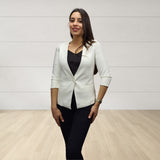 Blazer Vero Moda Blanco Style EYELET SLIM 7/8 BLAZER(VMC-RN)