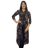 Tapado Vero Moda Negro Style LOGRONO 3/4 LONG SHIRT SET(VMC-NR)