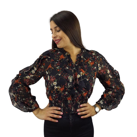 Blusa Vero Moda Negro Style ALEDO L/S WOVEN TOP(VMC-NR)