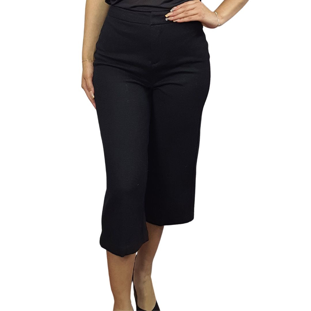 Pantalon Vero Moda Negro Style CANDY CIDER 7/8 STRAIGHT PANTS(VMC-LL)