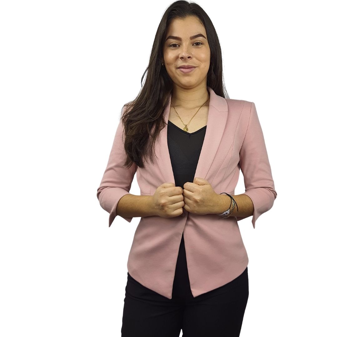 Blazer Vero Moda Rosa Vieja Style RETAIL ASHLEY SOLID 3/4  BLAZER(VMC-BN)