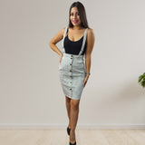 Falda Vero Moda Blanco Style MUSHROOM HW DENIM SKIRT(NE-CT-2)