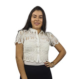 Top Vero Moda Blanco Style VIVIEN S/S SHIRT SET(VMC-HH)