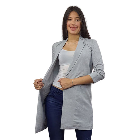 Blazer Vero Moda Gris Style VICTORIA OCEANUS 3/4 BLAZER(VMC-TP)