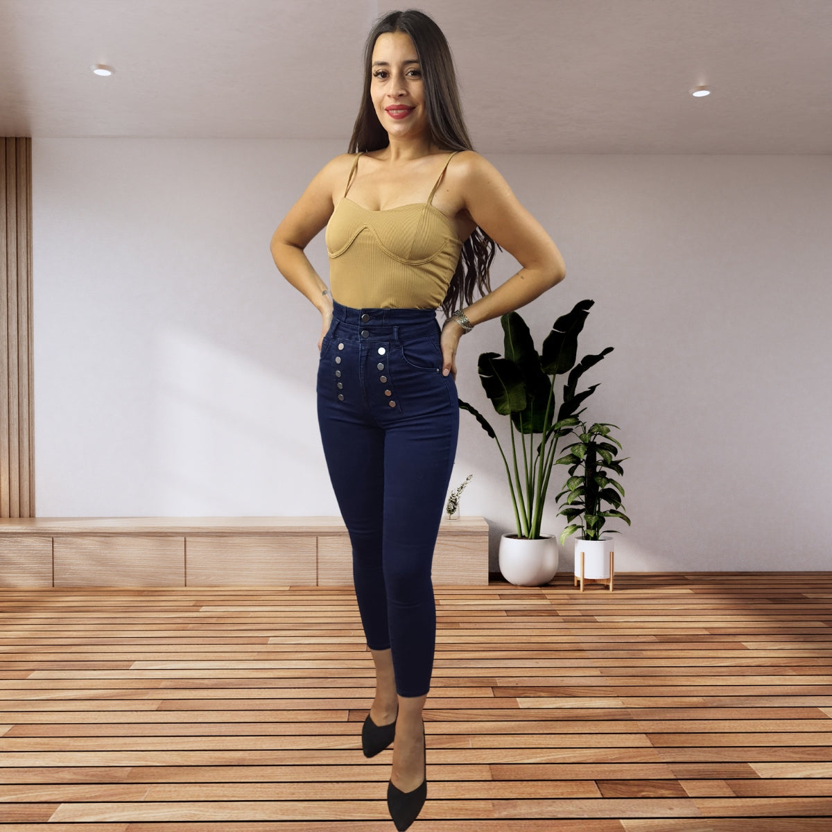 Jeans Vero Moda Azul Oscuro Style LEADING 9/10 HW X-SLIM JEANS(DR)