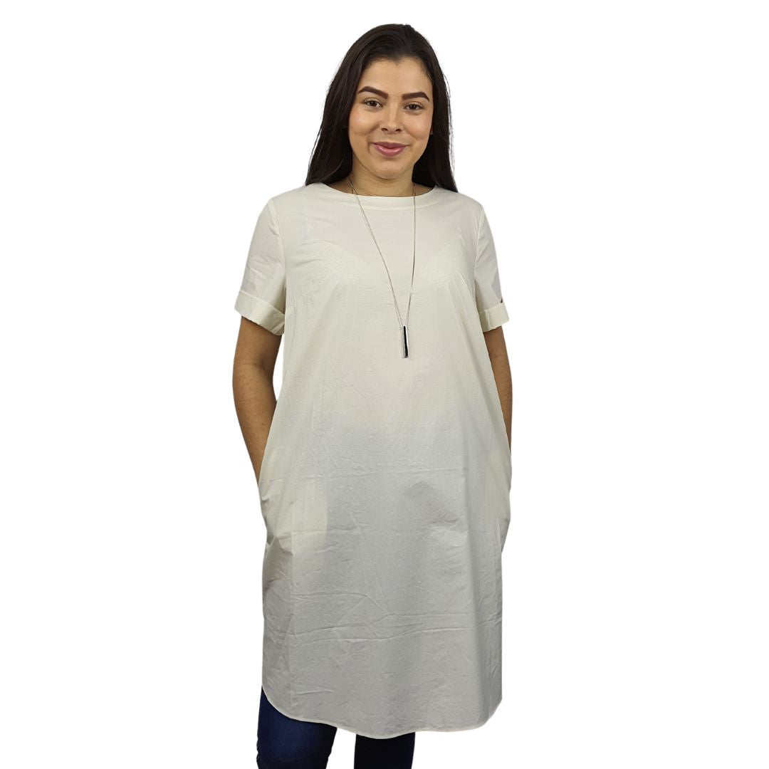 Blusa Vero Moda Blanco Style FRESSIA S/S LONG TOP(VMC-NE-EC-2)