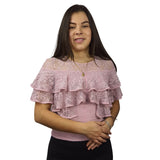 Blusa  Vero Moda Rosa Vieja  Style LOLITA 1/2 WOVEN TOP(VMC-NN)