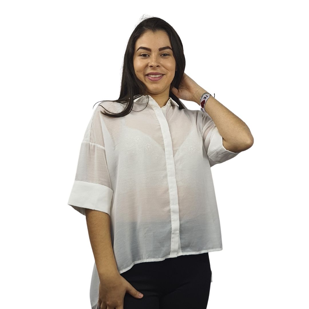 Blusa Vero Moda Blanco Style CRISPY 1/2 SHIRT SET(VMC-TP)