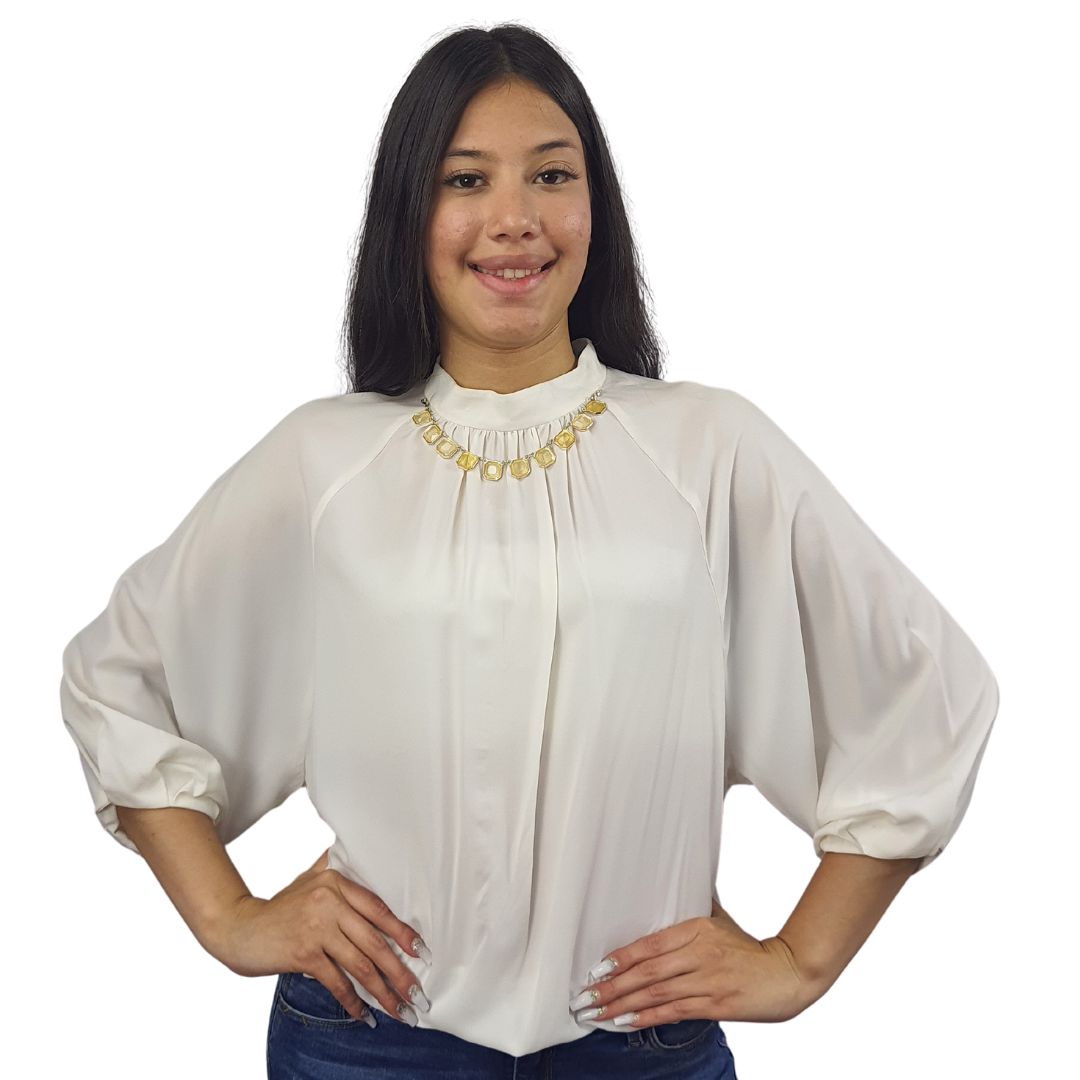 Blusa Vero Moda Blanco Style FEB WINE 3/4 TOP(VMC-BN-ET-2)