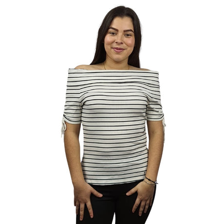 Blusa Vero Moda Blanco y Negro Style OFFO STRIPES S/S TOP(NC)