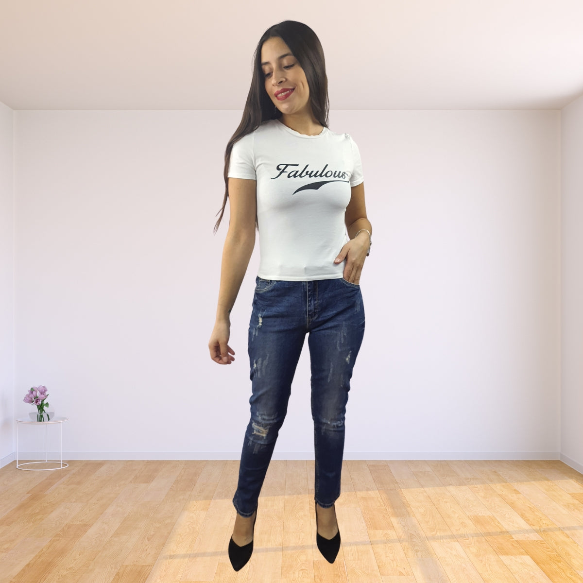 Jeans Vero Moda Azul Oscuro Style PURE MW SLIM JEANS(NL)
