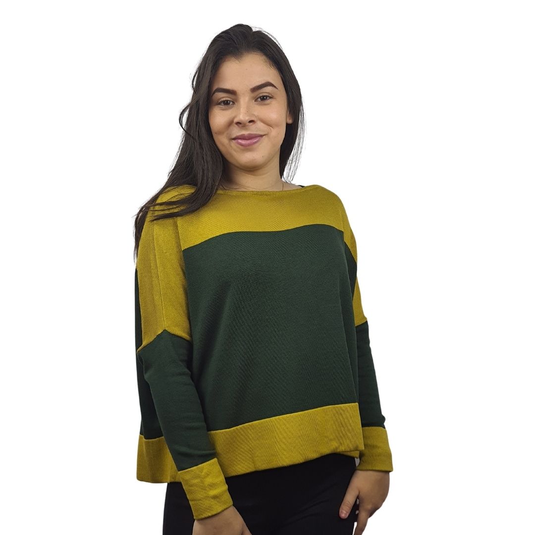 Sweater Vero Moda Verde Style CONTRAST L/S KNIT(VMC-PM-EC-1)