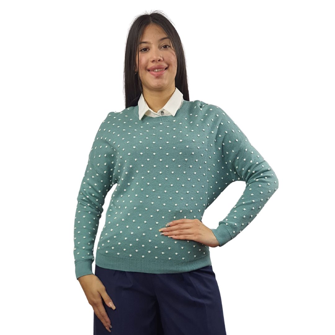 Sweater Vero Moda Verde Style DOTS L/S KNIT SET(MW-EC-2)