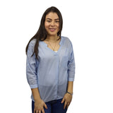 Blusa Vero Moda Azul Claro Style MARK 3/4 TOP(TP)