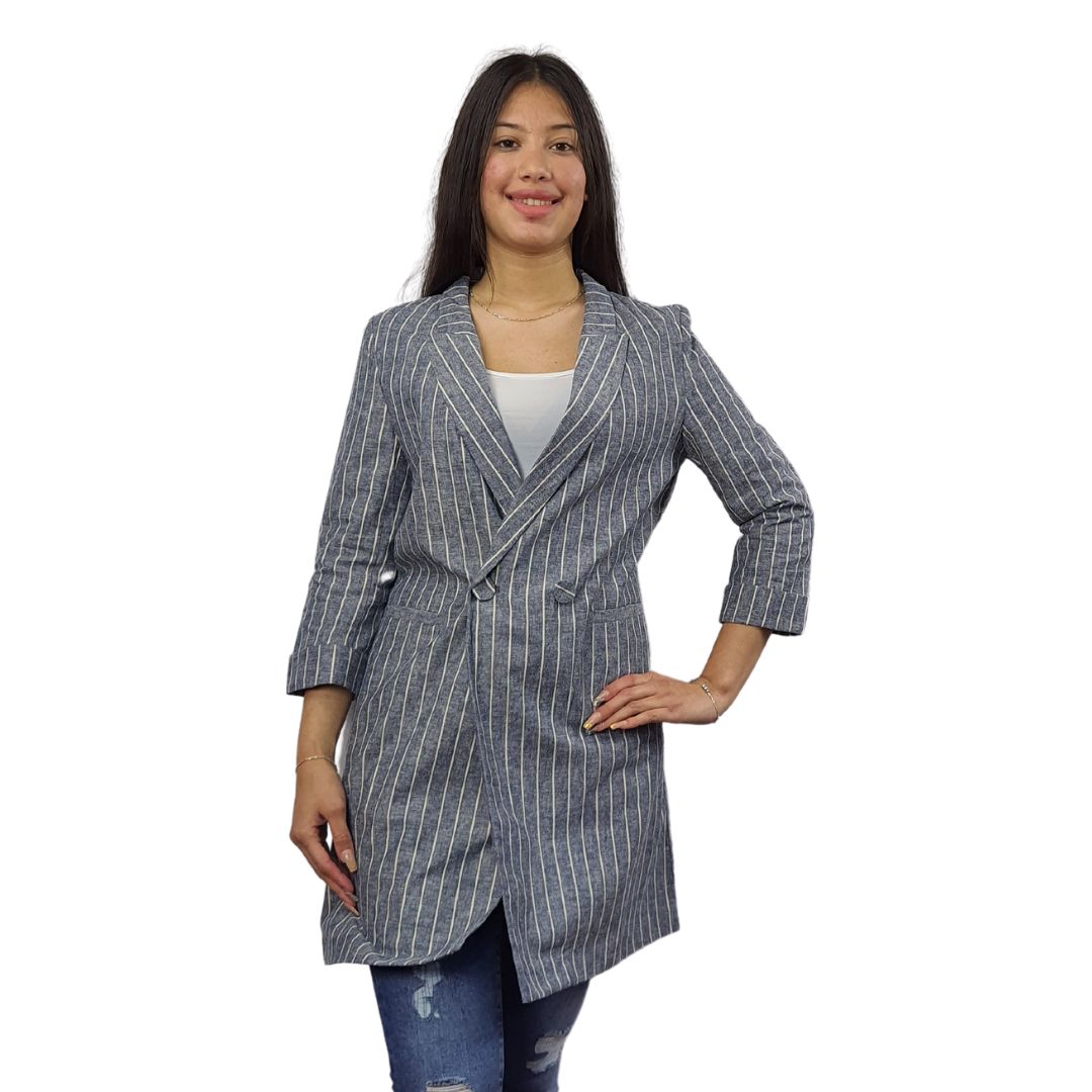 Blazer Vero Moda Azul Style OCEANUS STRIPE DENIM BLAZER(MM)