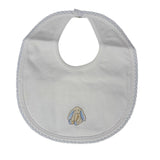 Babero Babycottons Charlie Rabbit Rever Small Bco Celeste