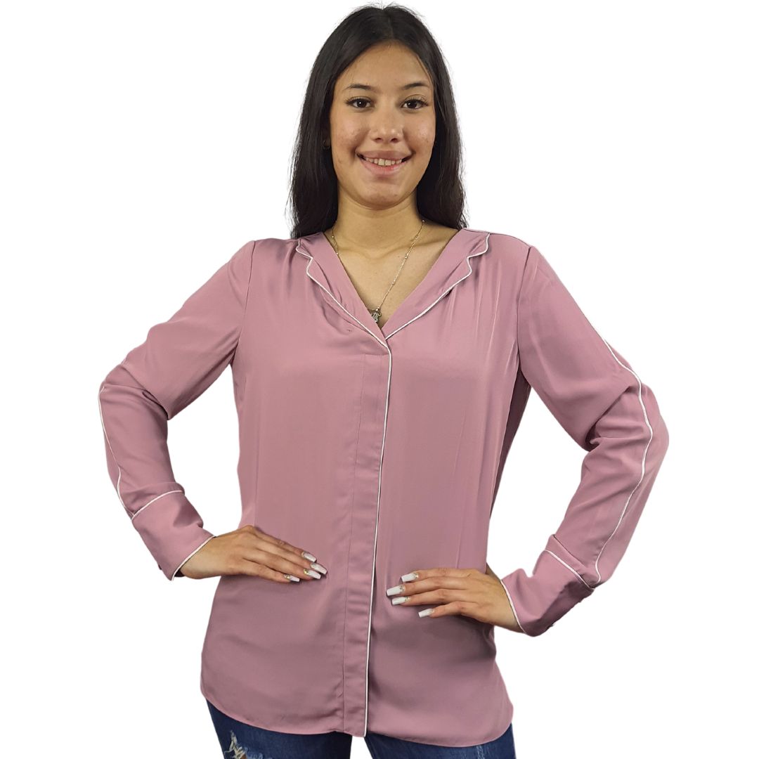 Blusa Vero Moda Rosa Vieja Style BEA L/S TOP(MM)