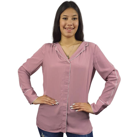 Blusa Vero Moda Rosa Vieja Style BEA L/S TOP(MM)