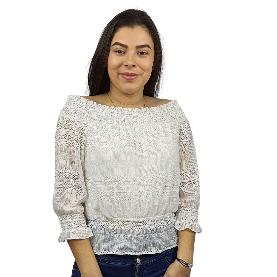 Top Vero Moda Blanco Style THUNDER 3/4 JERSEY TOP(BJ)