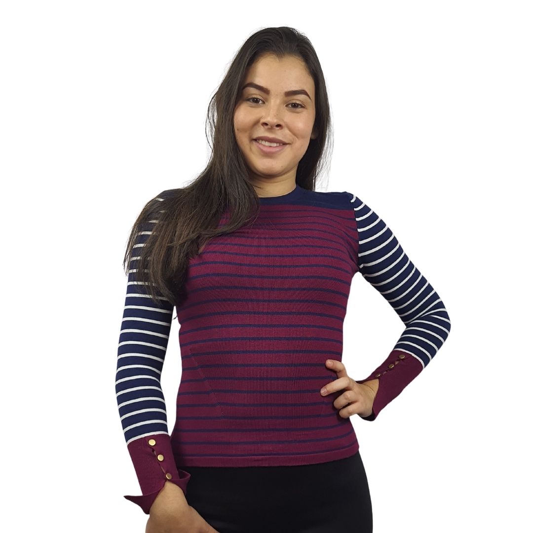 Blusa Vero Moda Vino  Style KOBOL L/S KNIT(NL)