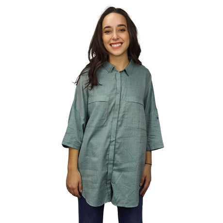 Camisa Vero Moda Verde Style FACIAL 1/2 SHIRT(MM)