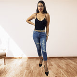 Jeans Vero Moda Azul Claro Style TAMMY 9/10 BOYFRIEND JEANS(MM)-OR
