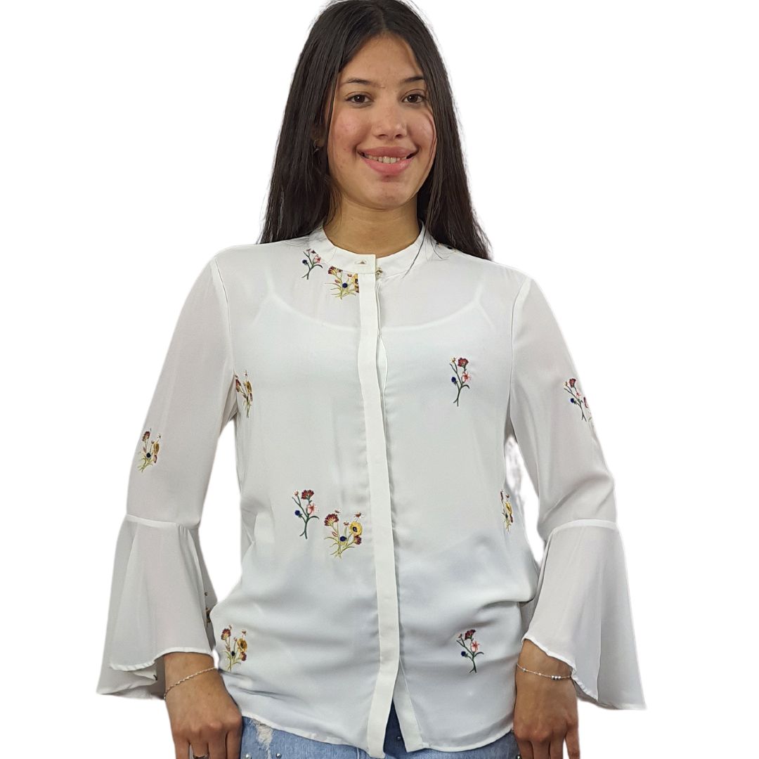 Blusa Vero Moda Blanco Style WHEAT 3/4 SHIRT(VMC-NR)