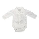 Body Babycottons Blusa Pto Plano ML Pima Blanco