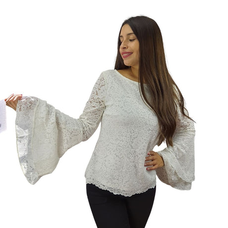 Blusa Vero Moda Blanca Style DOLCE LACE L/S TOP(NR)
