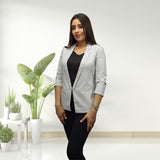 Blazer Vero Moda Gris Claro Style BUBBLE 7/8 BLAZER(VMC-SD)