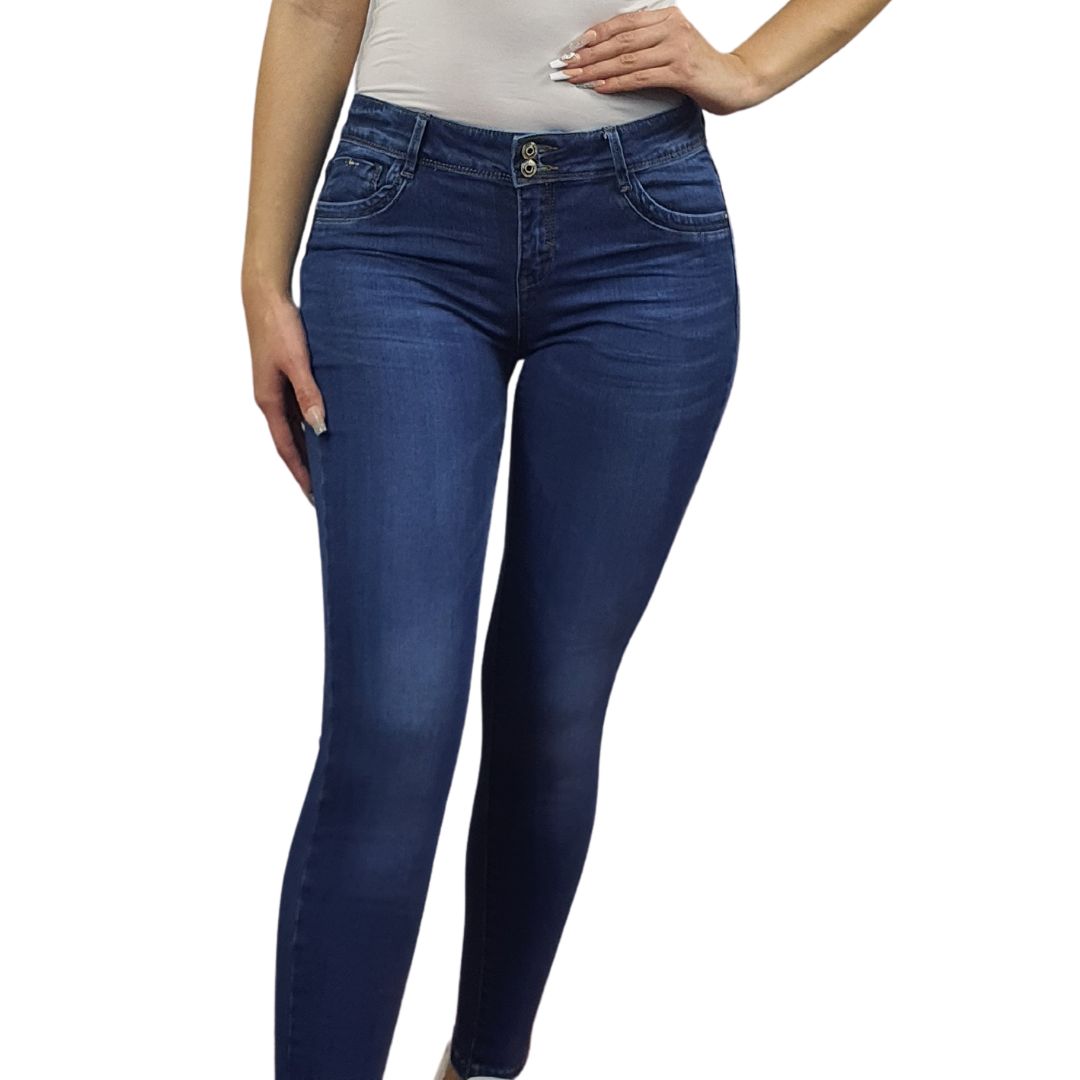 Jeans Vero Moda Azul Oscuro Style FANNY 9/10 X-SLIM JEANS(BN)