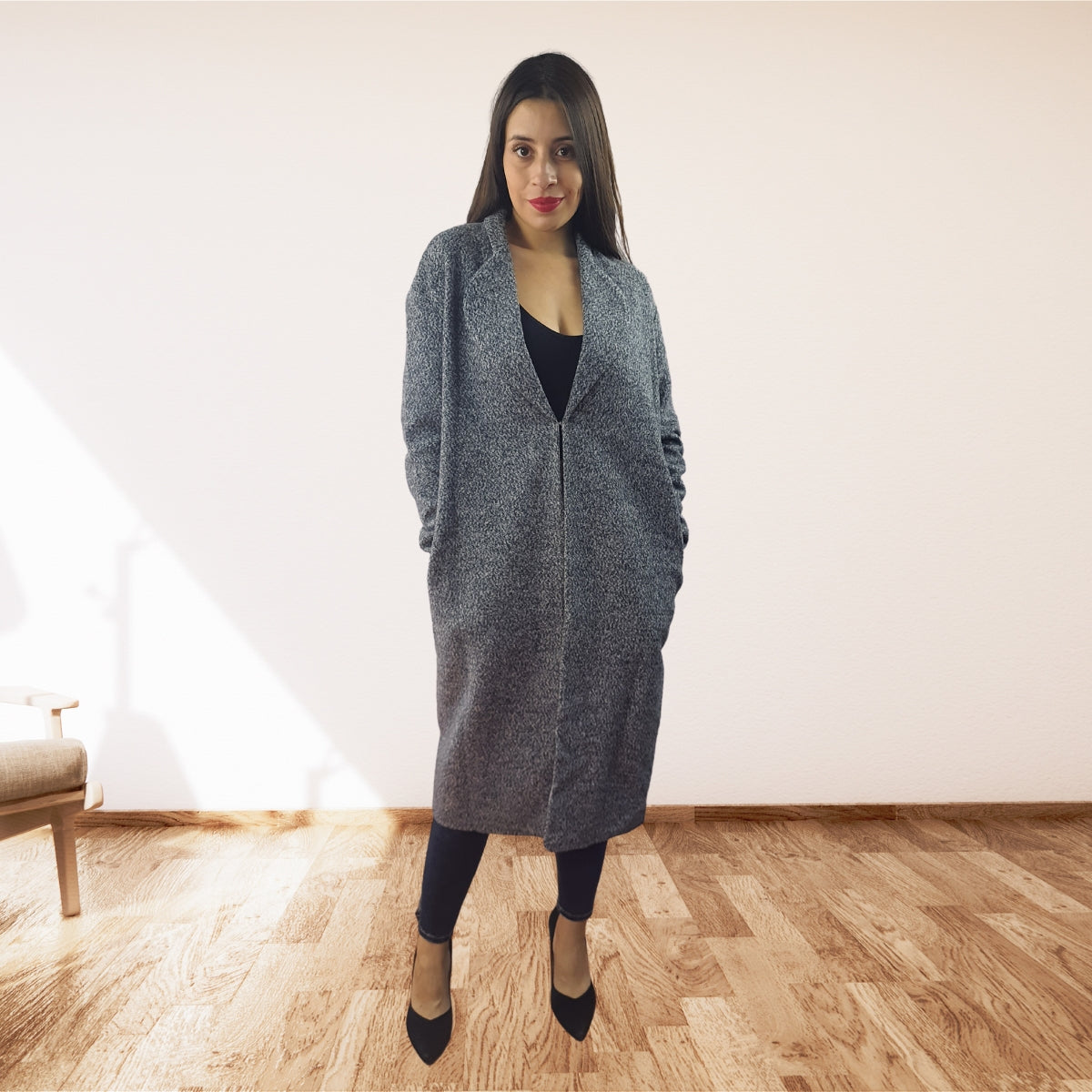 Tapado Vero Moda Gris Style CORRINE SWEAT COAT(UM)