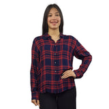 Blusa Vero Moda Azul Style WISTARIA MULTI TARTAN L/S SHIRT(SL)