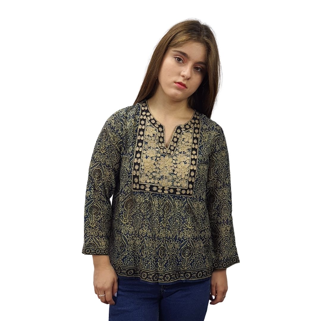 Blusa Rapsodia Bartu Indre Azul