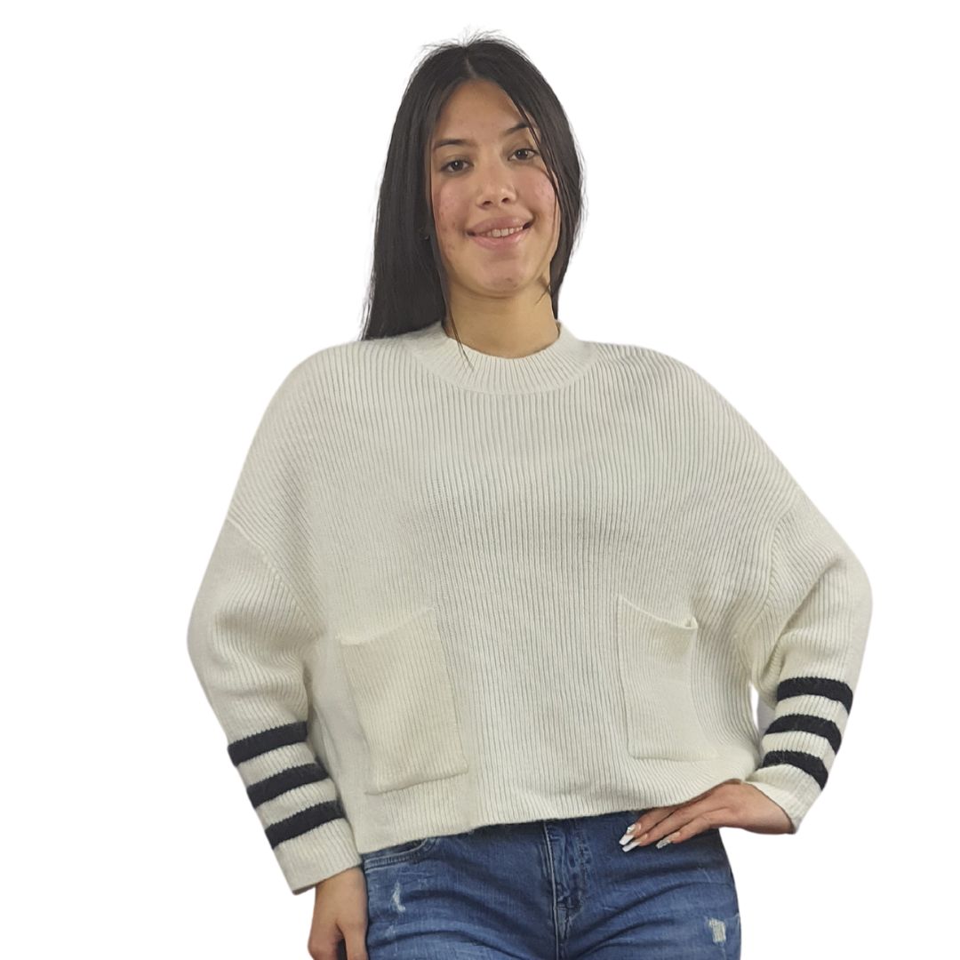 Sweater Vero Moda Blanco Style GEMMA L/S KNIT(MW-CS-2)