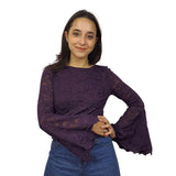 Blusa Vero moda Morado Style KAMA L/S TOP(BT)