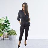 Entero Vero Moda Negro Style METES SWISS 9/10 CATSUIT(PM-EC-3)